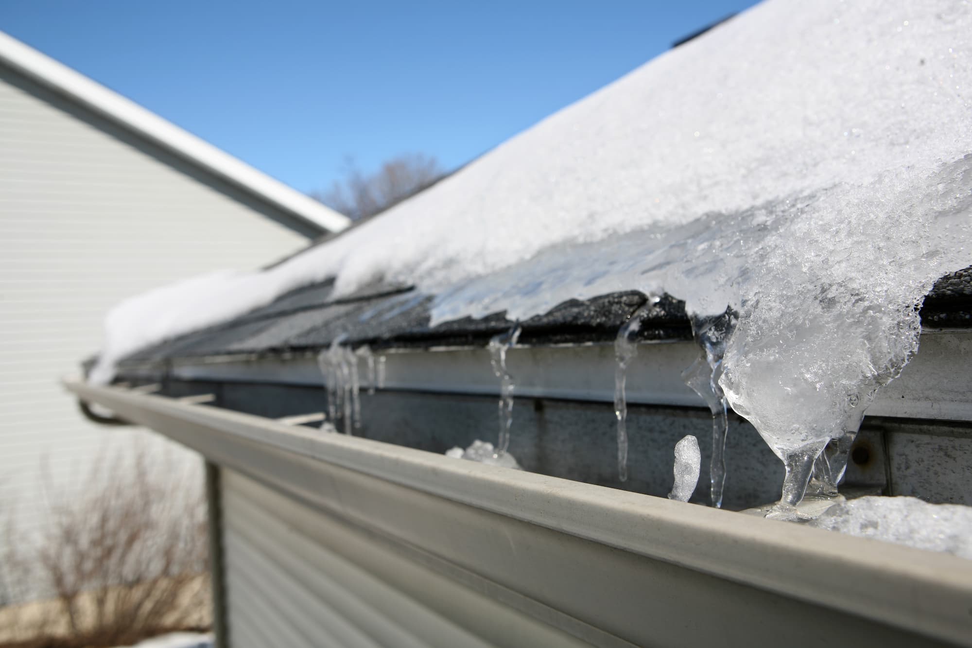 Snow damage roof Mountain to Valley Home Inspections